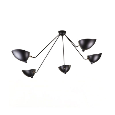 Elaoraine Ceiling Lamp Three Arm Black Sculptural