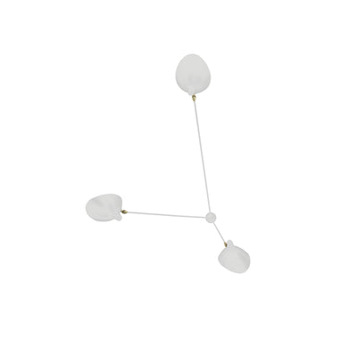 Elaoraine Ceiling Lamp Three Arm Black Sculptural