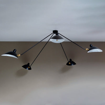 Elaoraine Ceiling Lamp Three Arm Black Sculptural