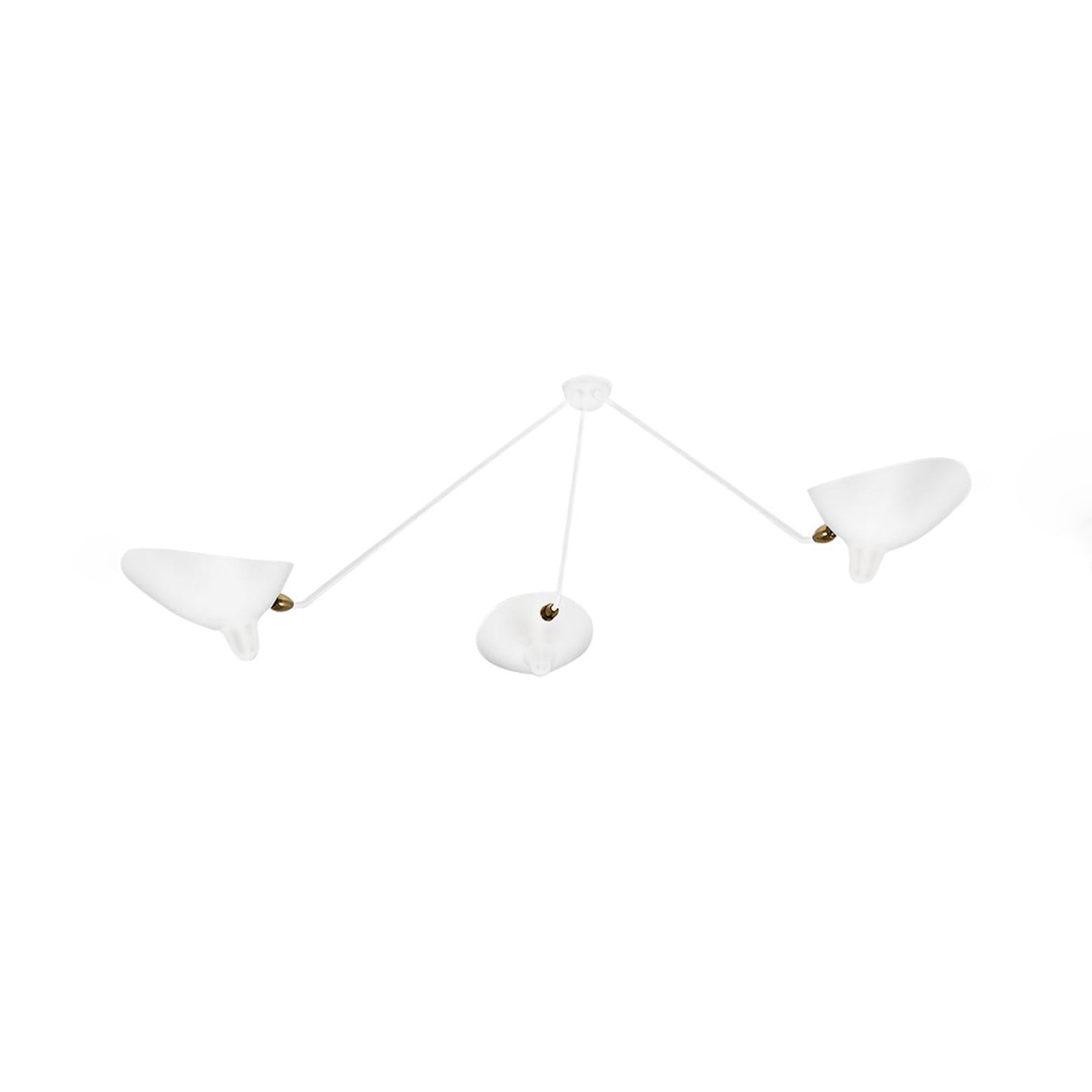 Elaoraine Ceiling Lamp Three Arm Black Sculptural