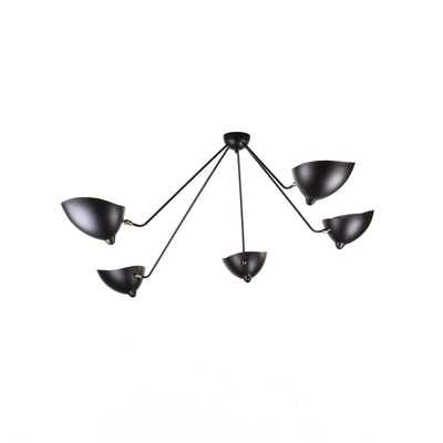 Elaoraine Ceiling Lamp Three Arm Black Sculptural