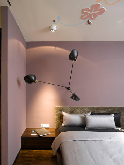 Elaoraine Ceiling Lamp Three Arm Black Sculptural