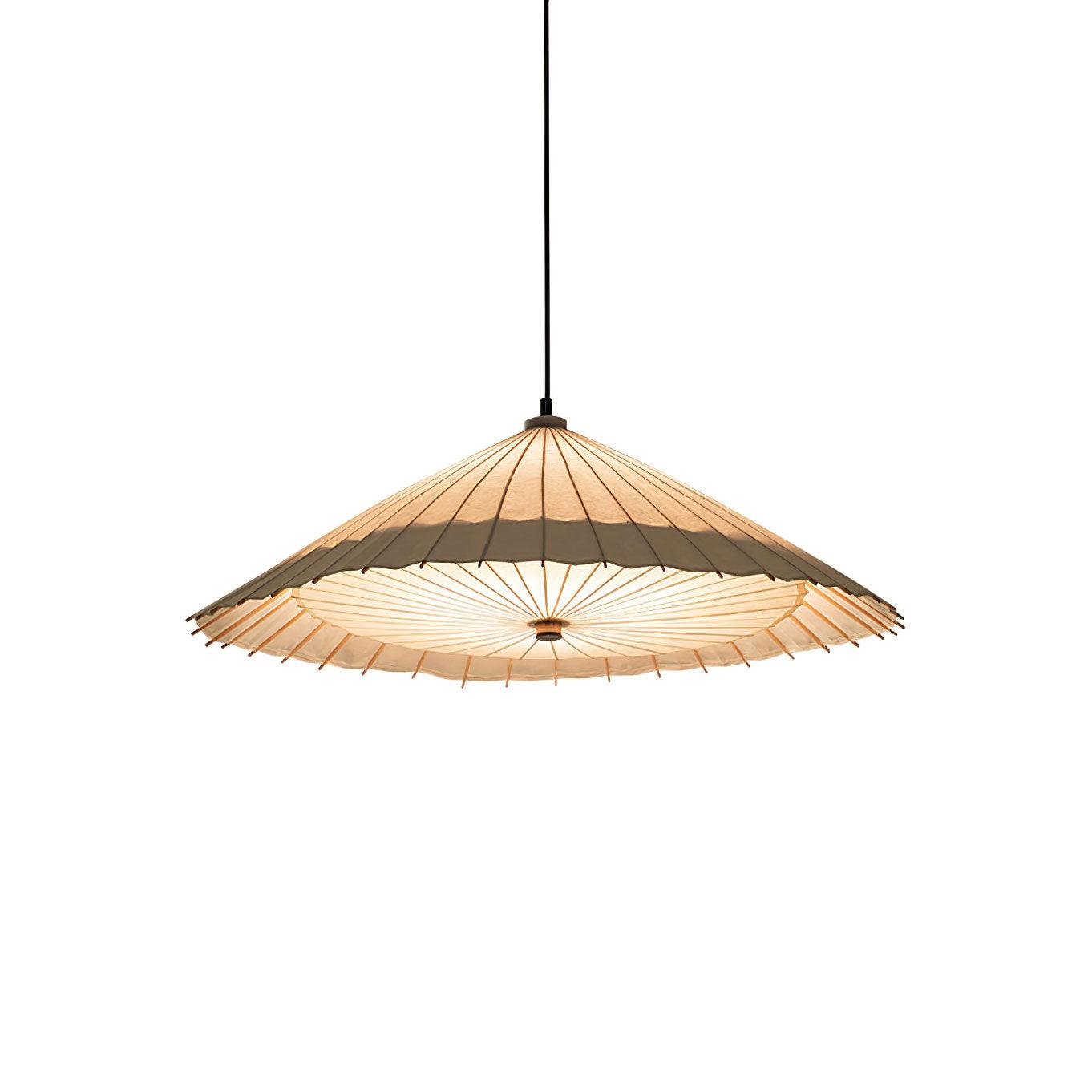Nirixel Pendant Lamp Paper Umbrella Pleated Dining Room