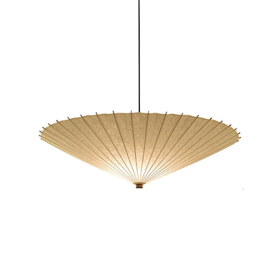 Nirixel Pendant Lamp Paper Umbrella Pleated Dining Room