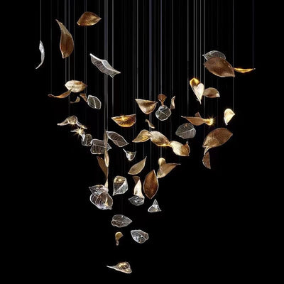 Darien Iridescent Leaf Pendant Light
