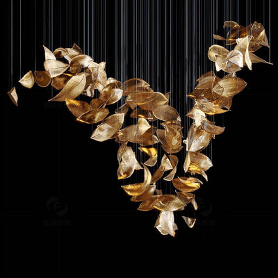 Darien Iridescent Leaf Pendant Light