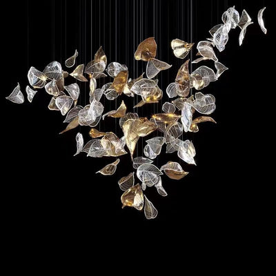 Darien Iridescent Leaf Pendant Light