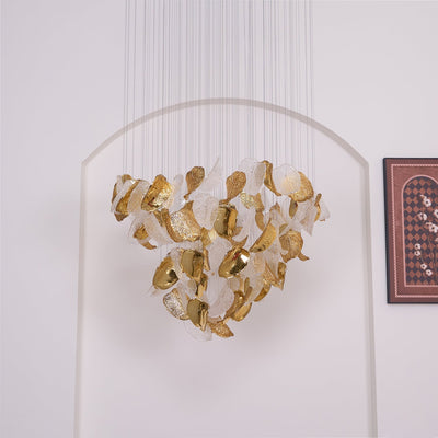 Darien Iridescent Leaf Pendant Light