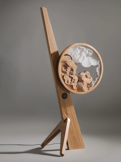 Cunoreth Rustic Wood Table Lamp