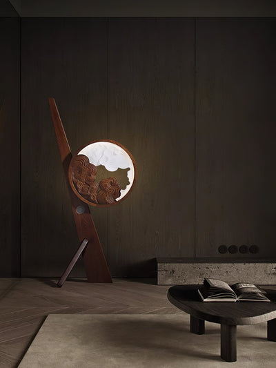 Cunoreth Rustic Wood Table Lamp