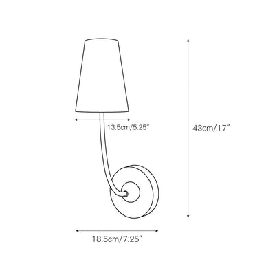 Miriviella Fabric Wall Lamp