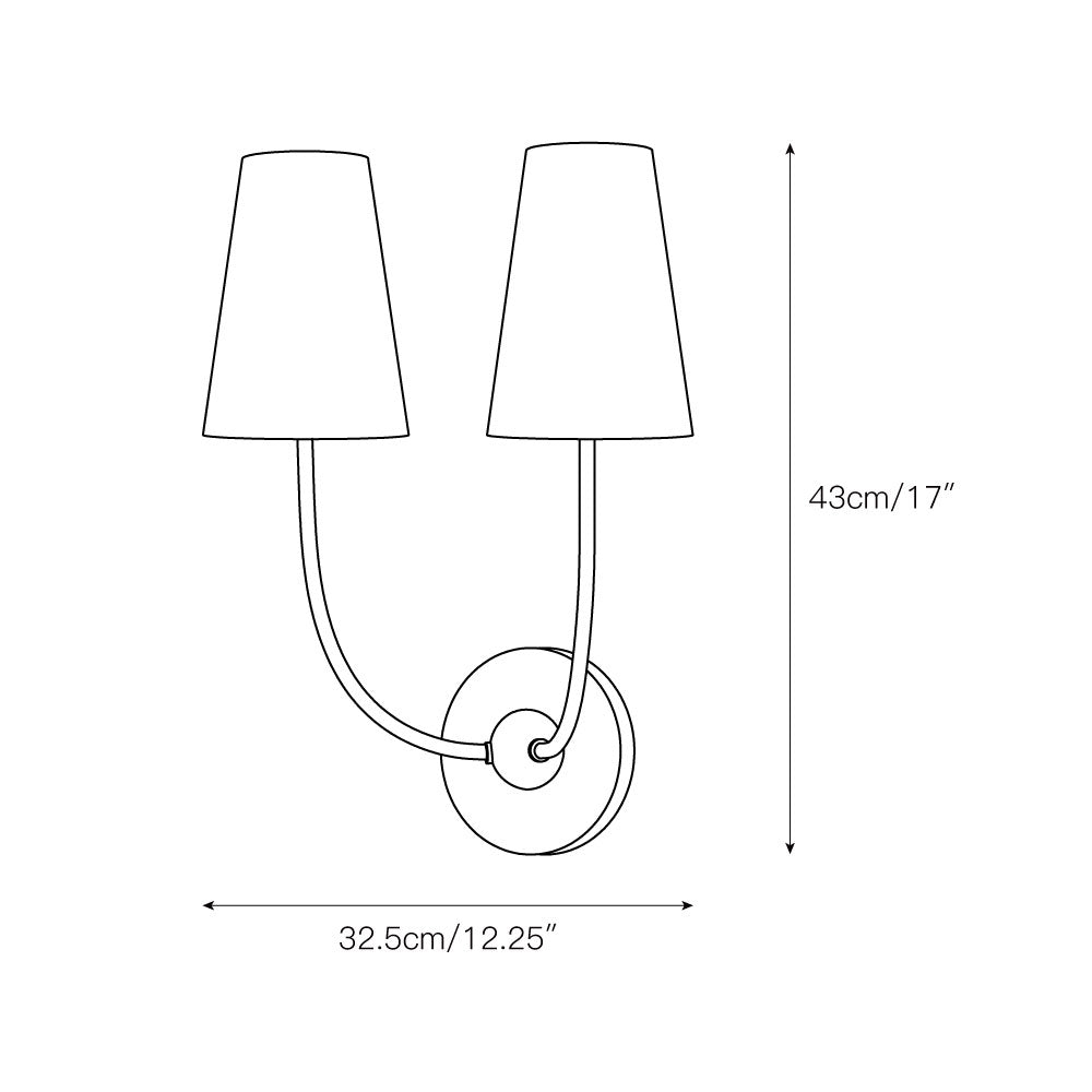 Miriviella Fabric Wall Lamp
