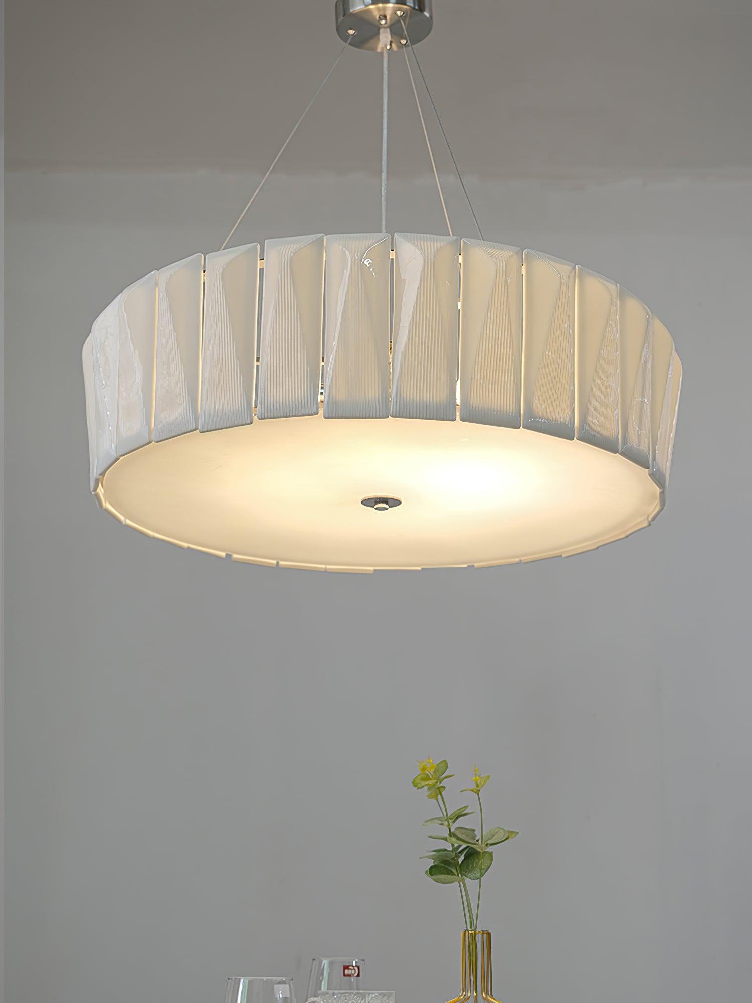 Vaeliora Ribbed Ceramic Pendant Light