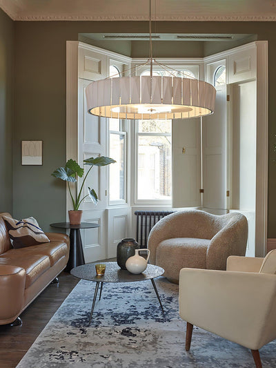 Vaeliora Ribbed Ceramic Pendant Light