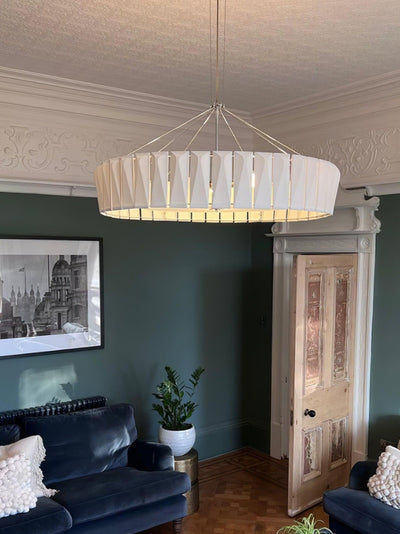Vaeliora Ribbed Ceramic Pendant Light