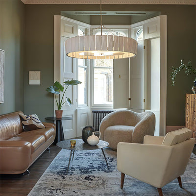 Vaeliora Ribbed Ceramic Pendant Light