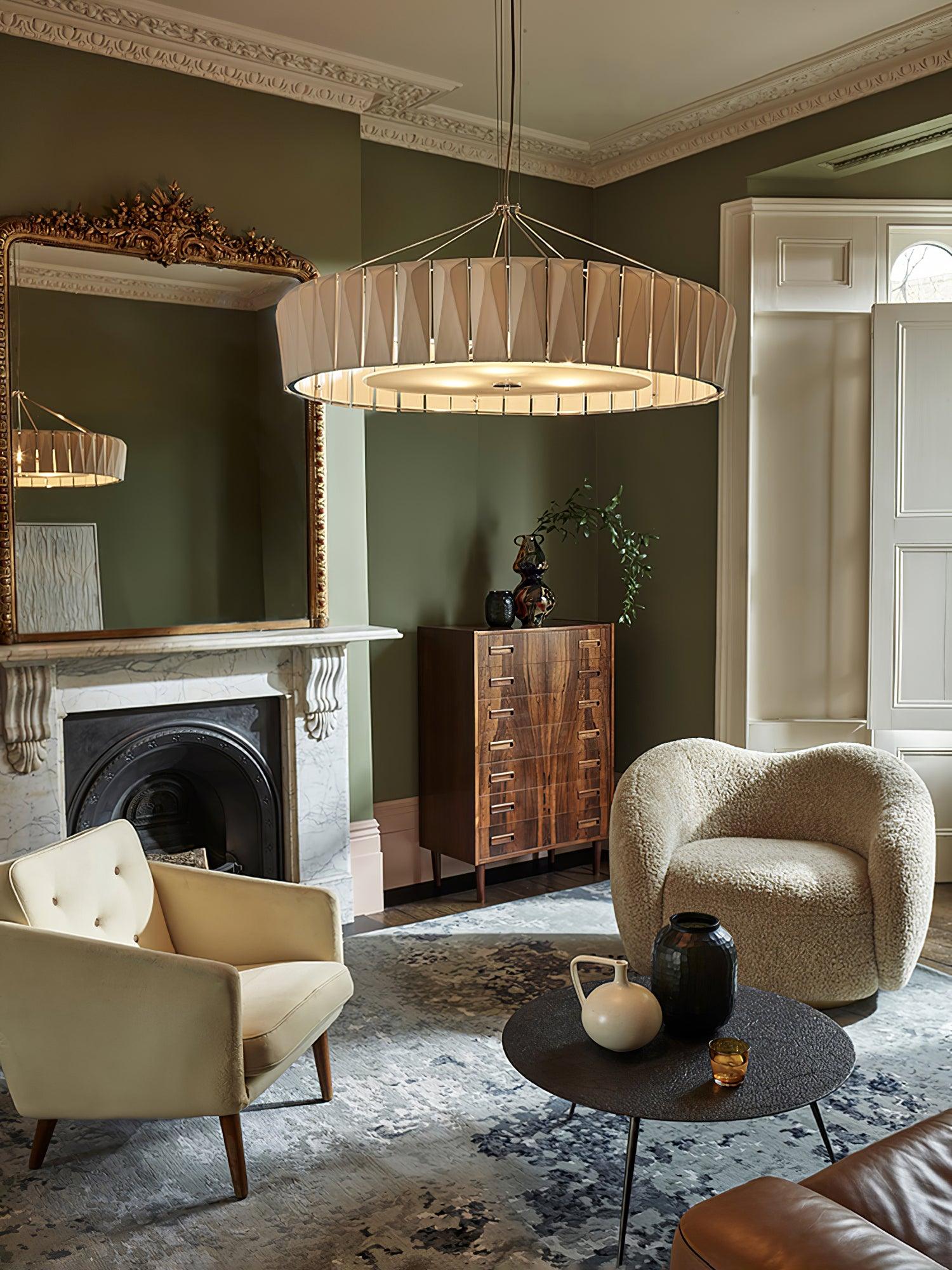 Vaeliora Ribbed Ceramic Pendant Light