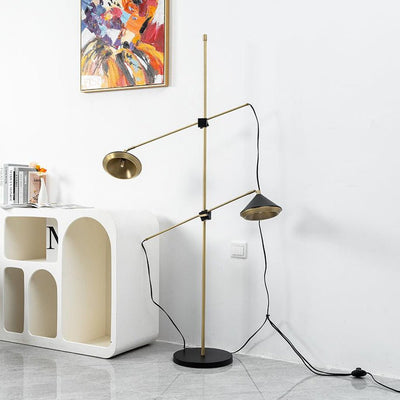 Mylirir Art Deco Brass Floor Lamp