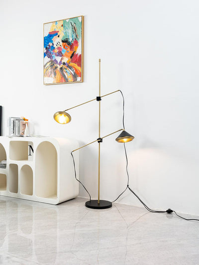Mylirir Art Deco Brass Floor Lamp