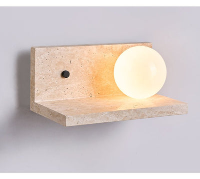 Vanthel Shelf Travertine Sconce