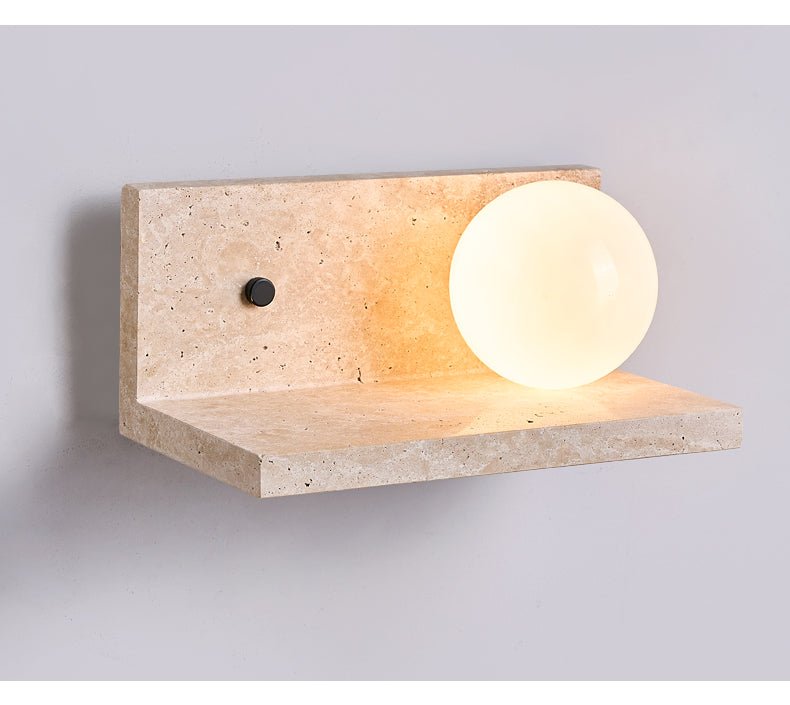 Vanthel Shelf Travertine Sconce