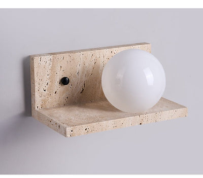 Vanthel Shelf Travertine Sconce
