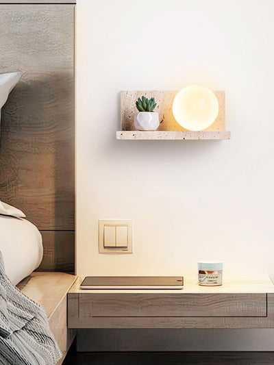 Vanthel Shelf Travertine Sconce