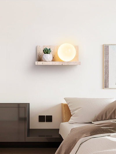 Vanthel Shelf Travertine Sconce