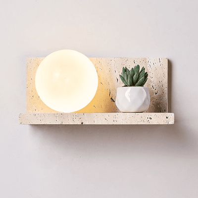 Vanthel Shelf Travertine Sconce