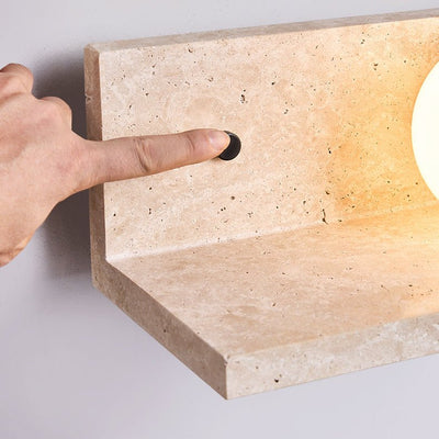 Vanthel Shelf Travertine Sconce