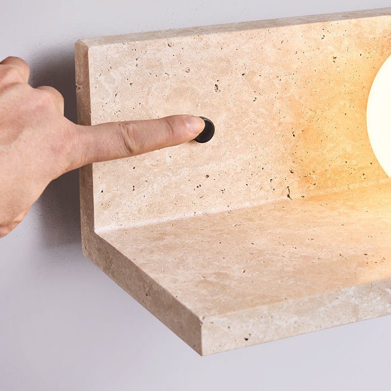 Vanthel Shelf Travertine Sconce