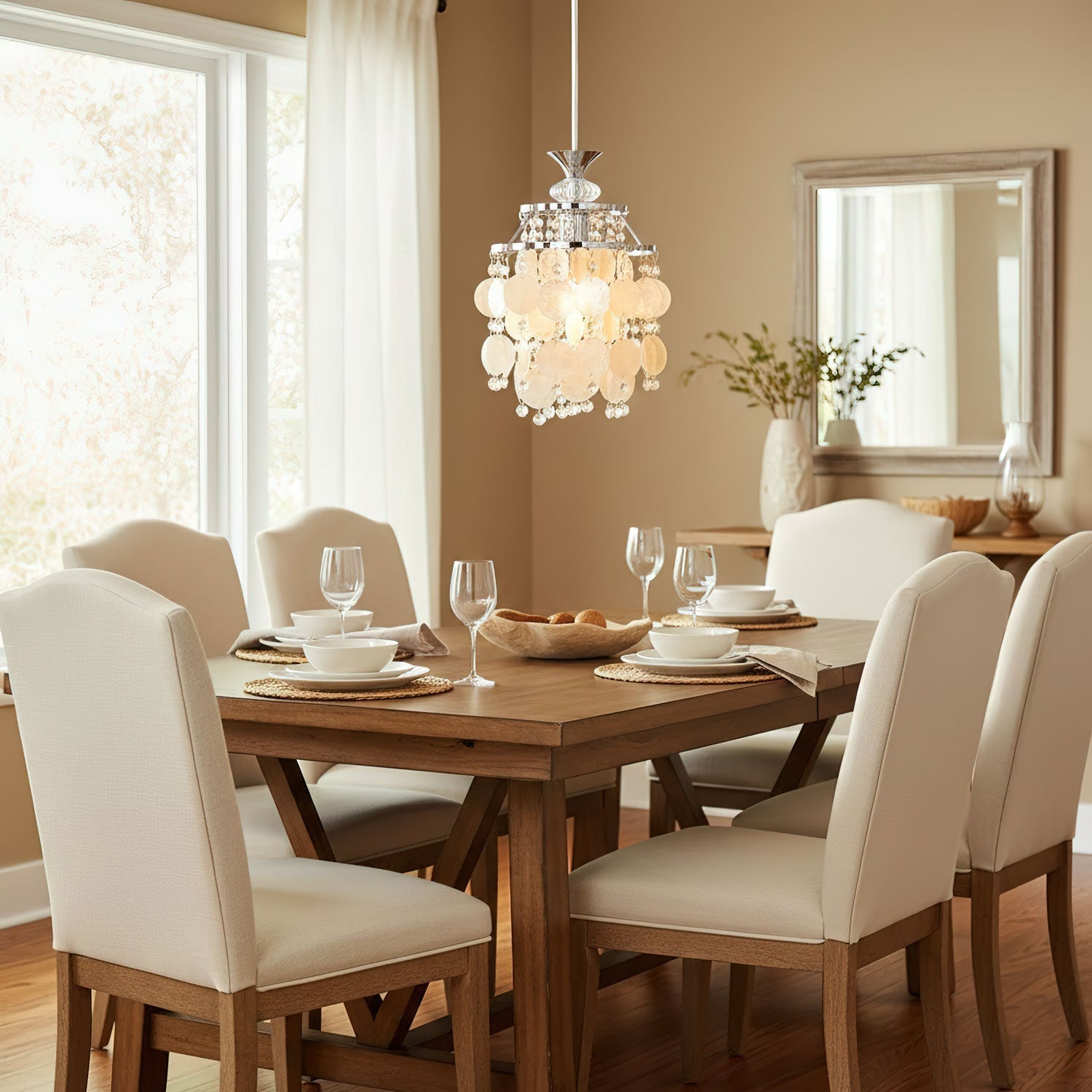 Shell Disc Pendant Light