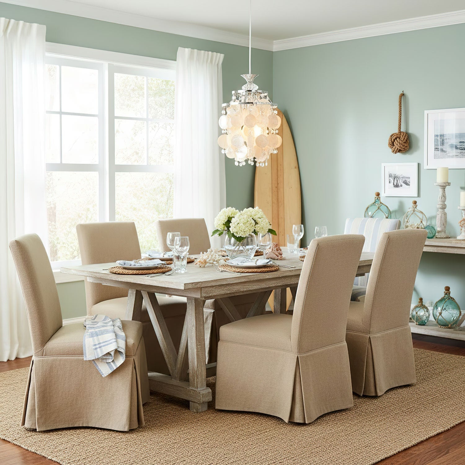 Shell Disc Pendant Light