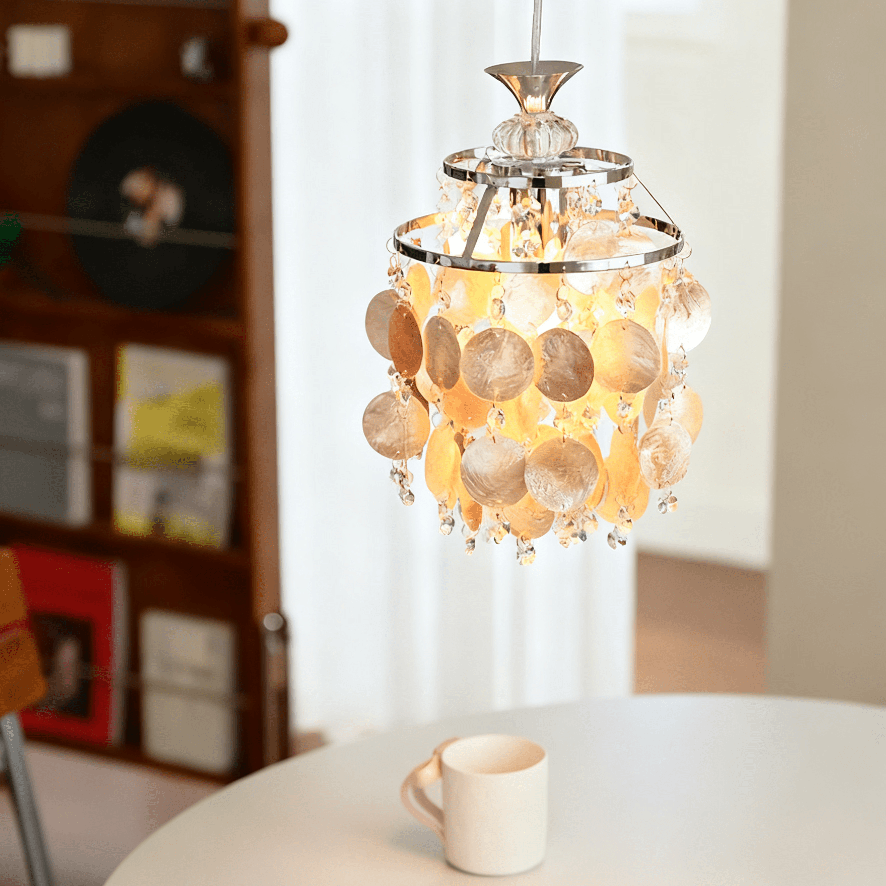 Shell Disc Pendant Light