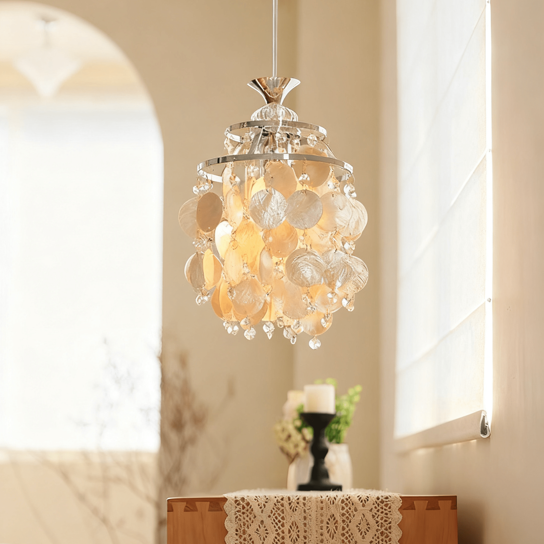 Shell Disc Pendant Light