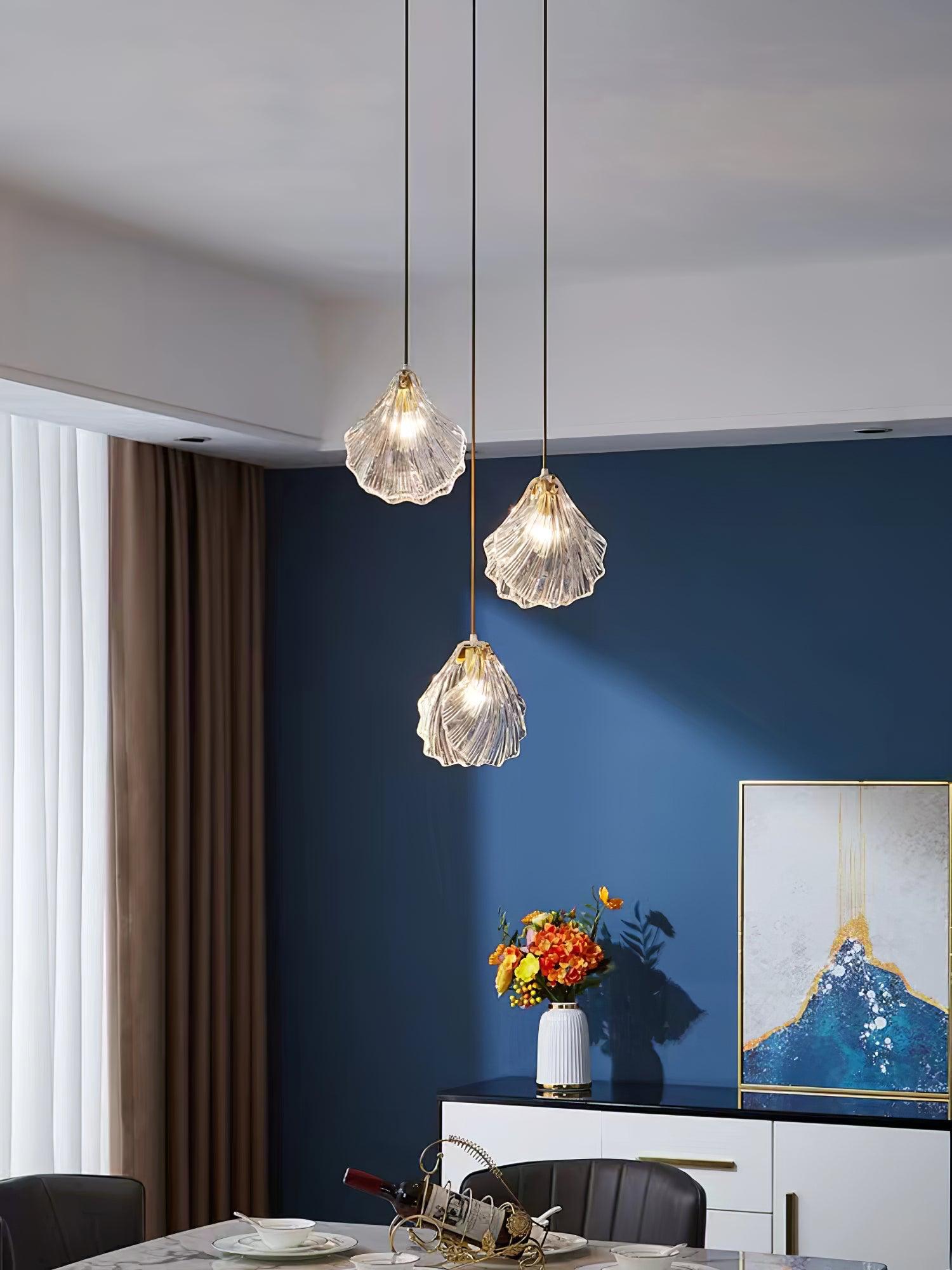 Veda Pendant Lamp Glass Shell Artistic Elegant