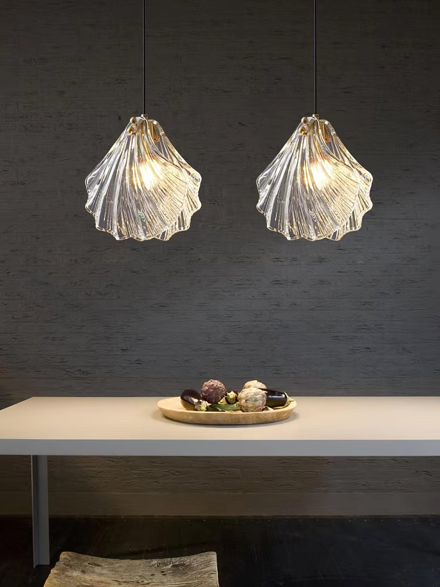 Veda Pendant Lamp Glass Shell Artistic Elegant