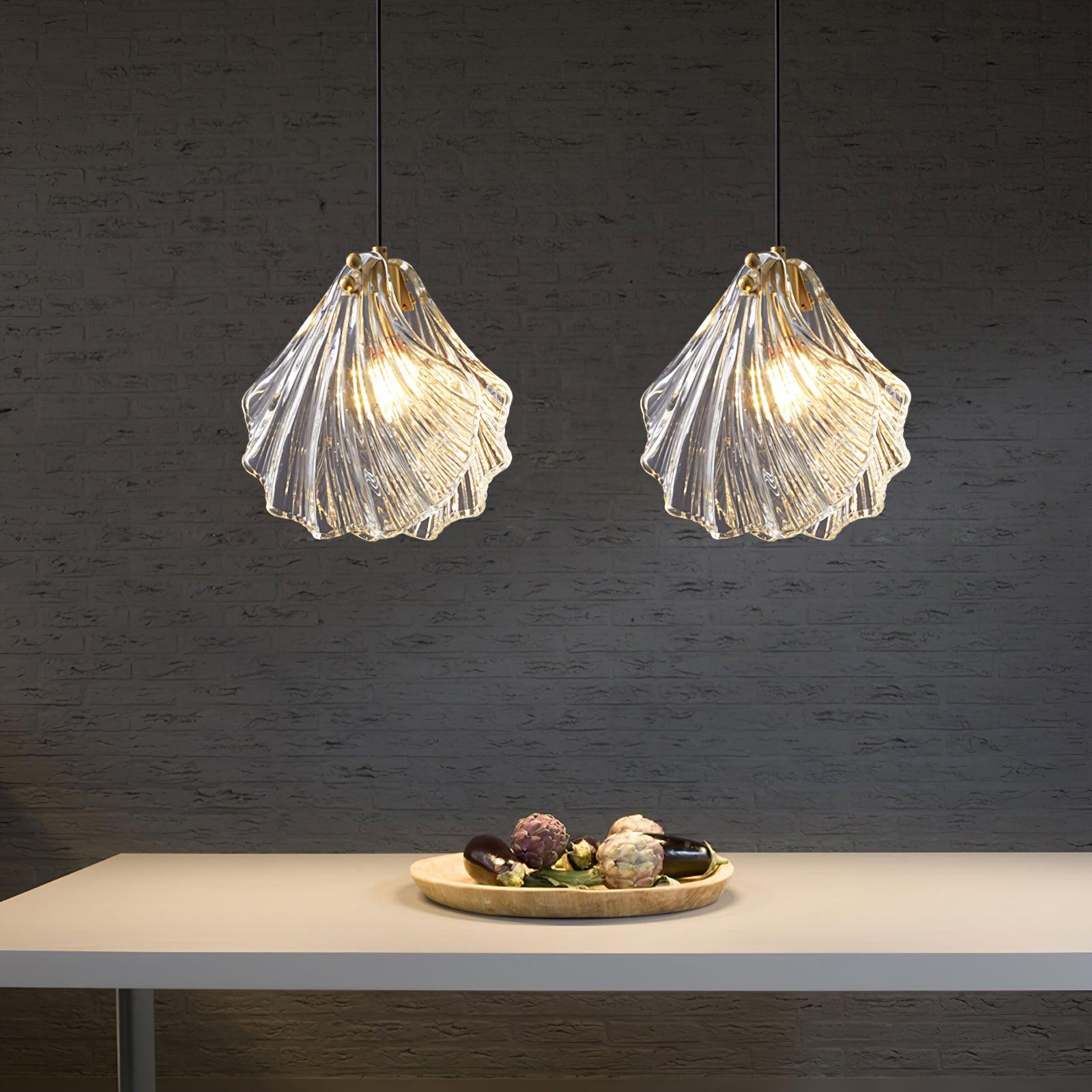 Veda Pendant Lamp Glass Shell Artistic Elegant