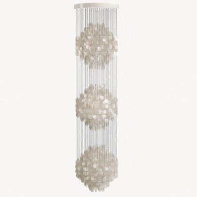 Neloza Coastal Shell Waterfall Pendant Light