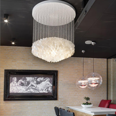 Neloza Coastal Shell Waterfall Pendant Light