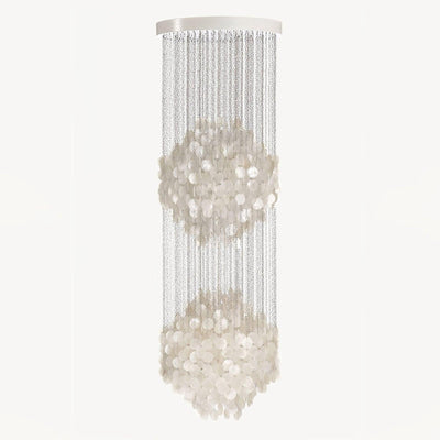 Neloza Coastal Shell Waterfall Pendant Light