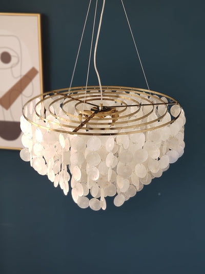 Esileth Postmodern Luxury Shell Wind Chime Chandelier