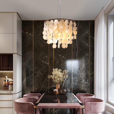 Esileth Postmodern Luxury Shell Wind Chime Chandelier