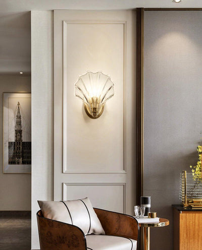 Neo Premium Elegance Brass Glass Wall Light