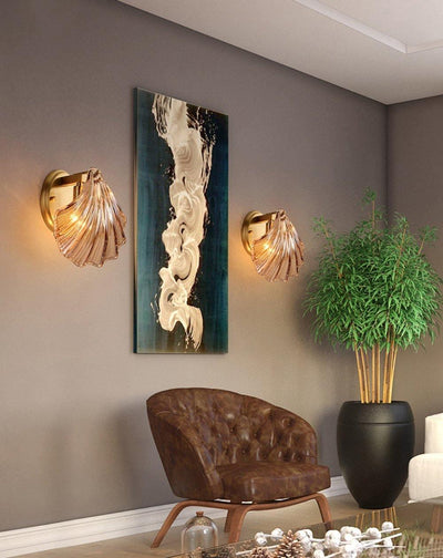 Neo Premium Elegance Brass Glass Wall Light