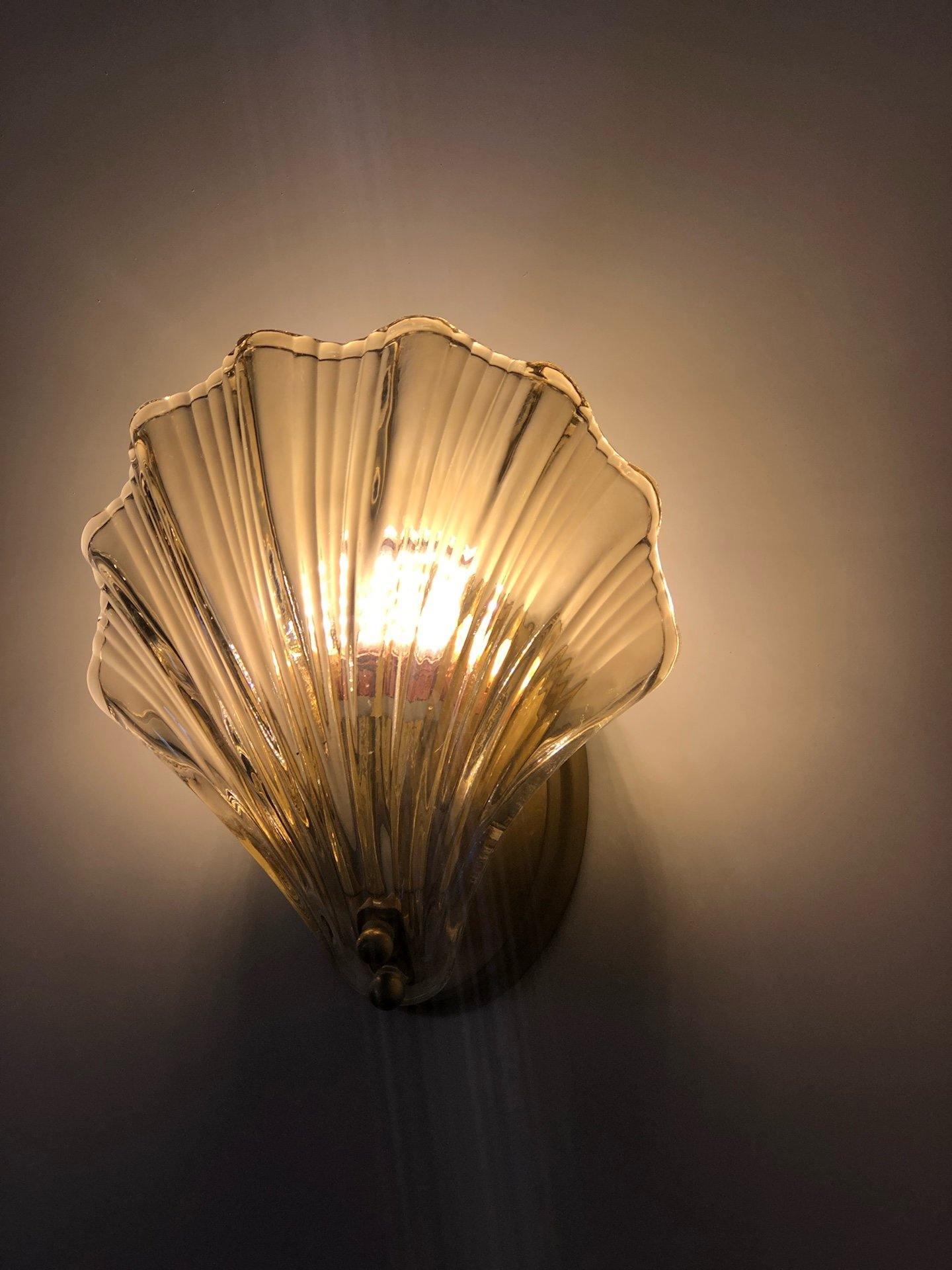 Neo Premium Elegance Brass Glass Wall Light