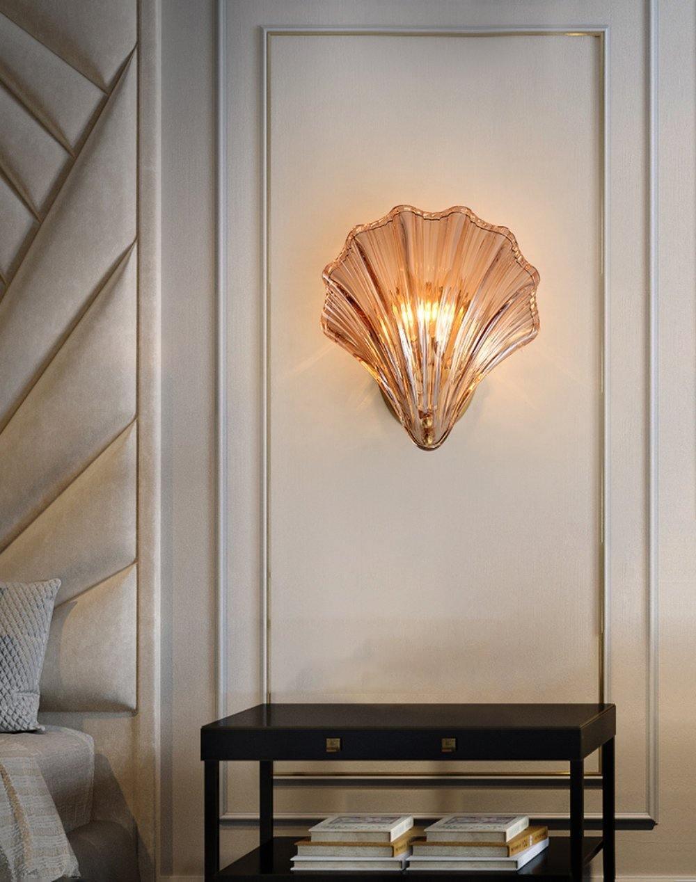 Neo Premium Elegance Brass Glass Wall Light