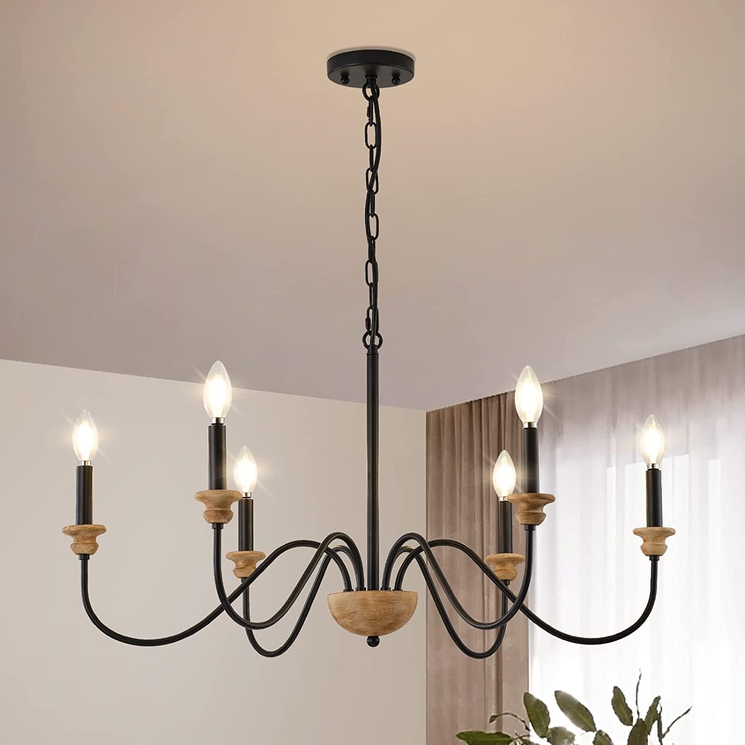 Syliira Wooden Chandelier