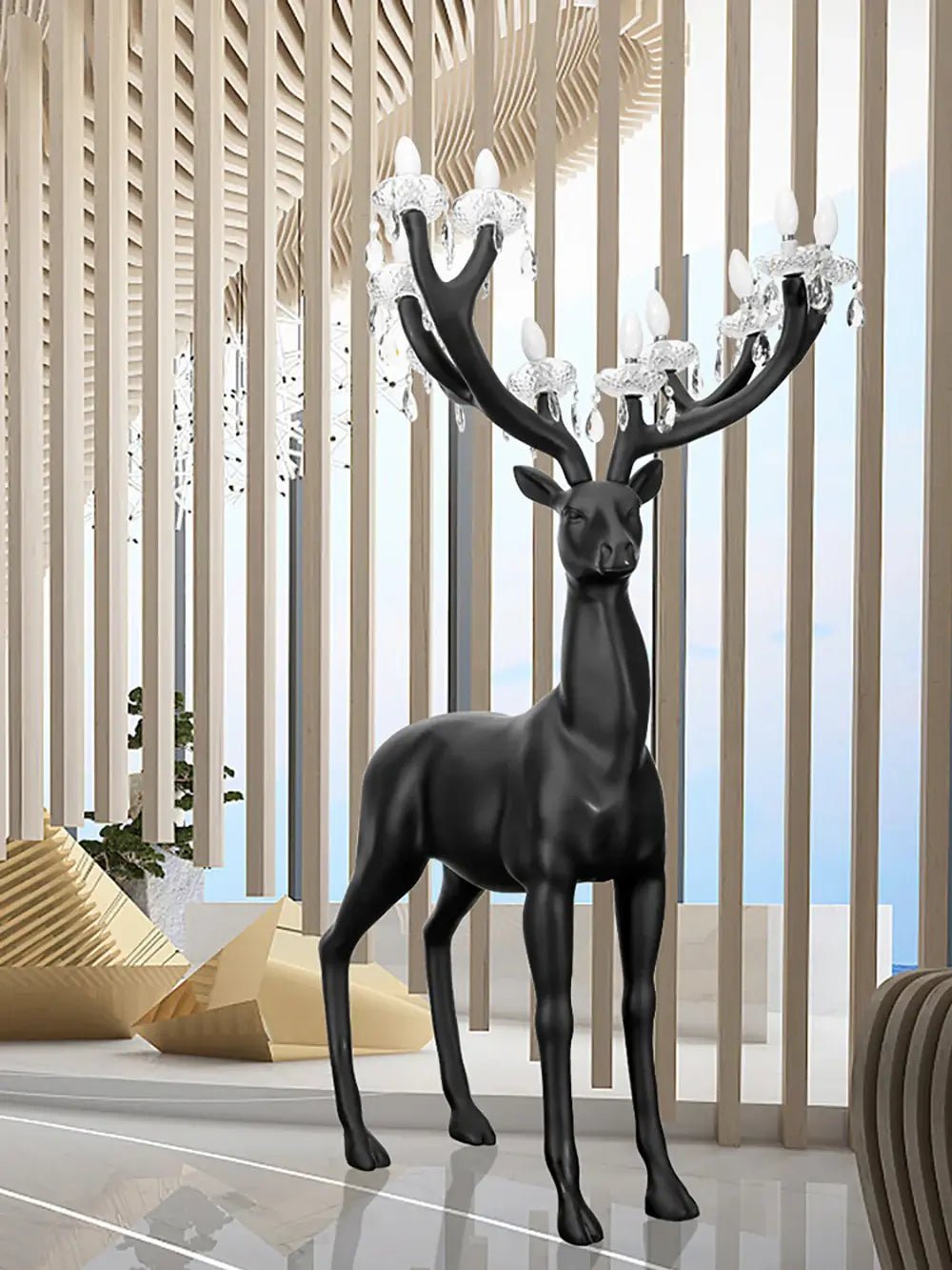 Veluaine Floor Lamp Deer Figure Playful Artistic