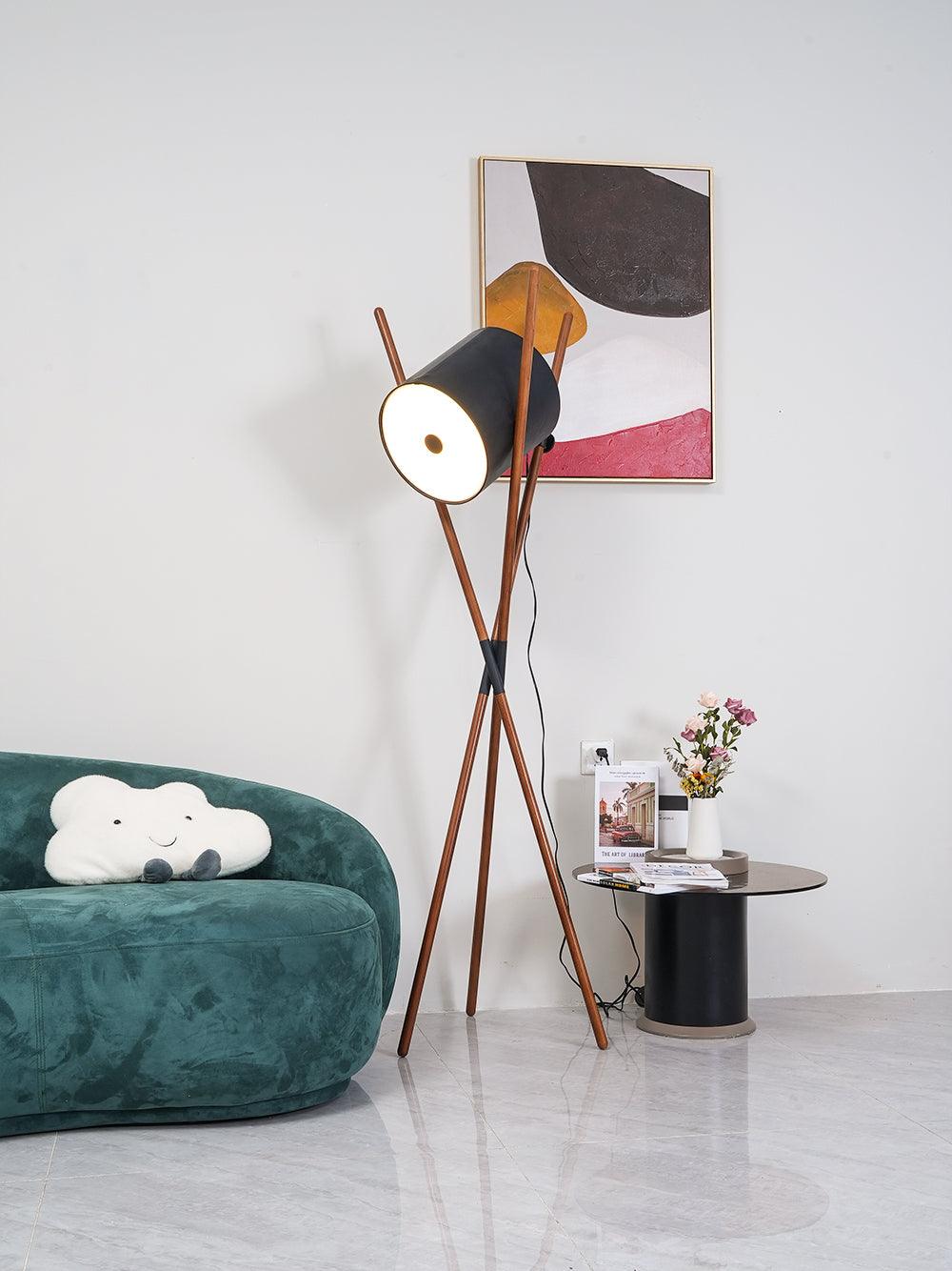Syloena Contemporary Wood Floor Lamp